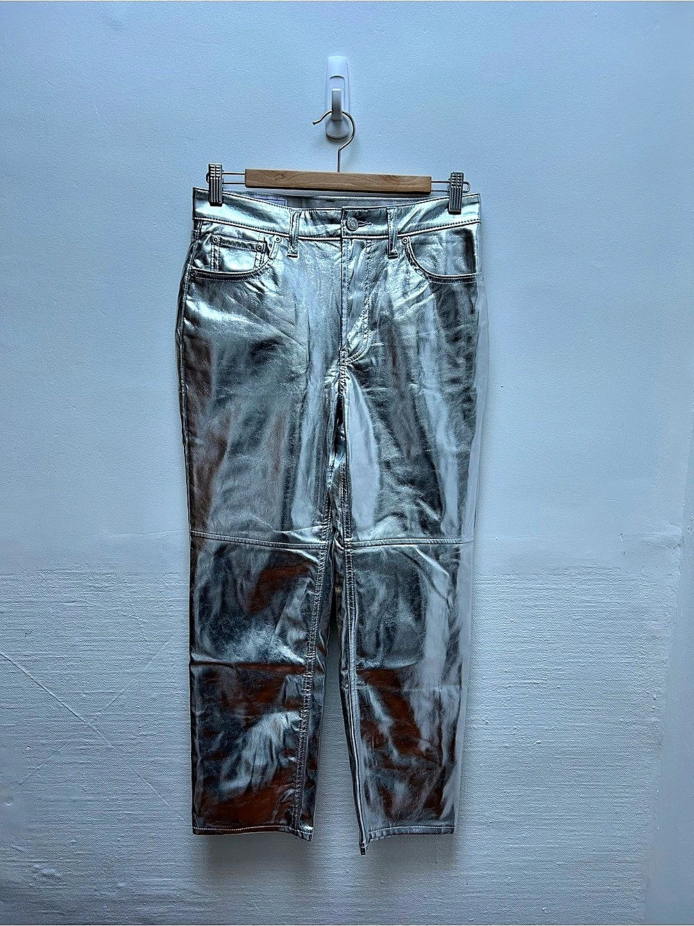 Gap Cheeky Straight High Metallic High Rise Straight Waist 28